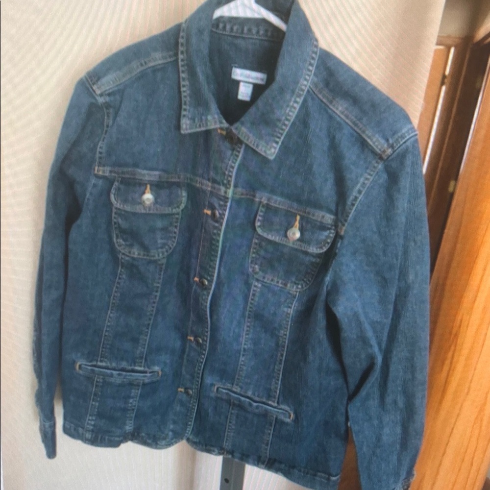 Classic Women's Blue Denim Jacket - Casual Button-Up